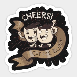 Cheers Coffee Buddy Sticker